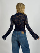 Valentina - Top en Dentelle - Marine