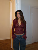 Valentina - Top en Dentelle - Bordeaux