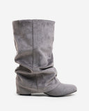 Emilia - Bottes en suède tombantes - Gris