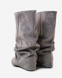 Emilia - Bottes en suède tombantes - Gris