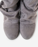 Emilia - Bottes en suède tombantes - Gris