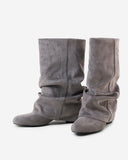 Emilia - Bottes en suède tombantes - Gris