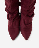 Lavista - Bottes slouchy en daim mi-cuisses - Bordeaux