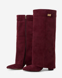 Lavista - Bottes en daim mi-cuisses - Bordeaux
