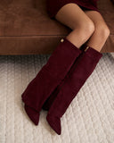 Lavista - Bottes en daim mi-cuisses - Bordeaux