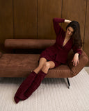 Lavista - Bottes en daim mi-cuisses - Bordeaux