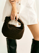 Silva - Sac Mini en Daim - Café