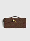 Emilia - Pochette en suède - Café