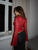 Valentina - Top en Dentelle - Rouge