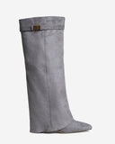 Lavista - Bottes en daim mi-cuisses - Gris