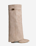 Lavista - Bottes en daim mi-cuisses - Beige