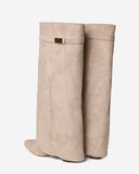 Lavista - Bottes en daim mi-cuisses - Beige