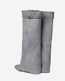 Lavista - Bottes en daim mi-cuisses - Gris