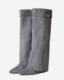 Lavista - Bottes en daim mi-cuisses - Gris