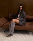 Lavista - Bottes slouchy en daim mi-cuisses - Gris