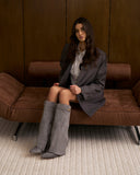 Lavista - Bottes en daim mi-cuisses - Gris