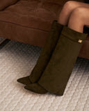 Lavista - Bottes en daim mi-cuisses - Vert olive