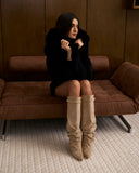 Lavista - Bottes slouchy en daim mi-cuisses - Beige