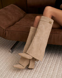 Lavista - Bottes en daim mi-cuisses - Beige