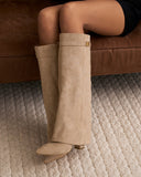 Lavista - Bottes en daim mi-cuisses - Beige