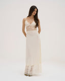 Iselle - Robe longue en dentelle - Blanc