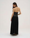 Dolce - Robe longue à sequins - Noir