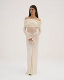 Lissa - Robe longue - Crème