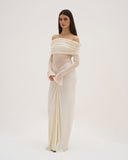 Lissa - Robe longue - Crème
