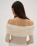 Lissa - Robe longue - Crème