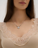 Calina - Haut long en dentelle - Beige