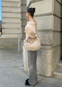 Silva - Sac en Daim - Beige Clair