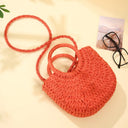 Angela – Sac en paille demi-lune
