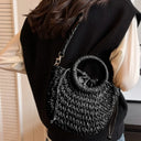 Angela – Sac en paille demi-lune