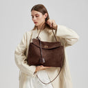 Cynthia - Sac à main bi matière daim