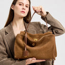 Cynthia - Sac à main bi matière daim