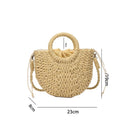 Angela – Sac en paille demi-lune