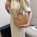 Angela – Sac en paille demi-lune