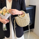 Angela – Sac en paille demi-lune