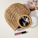 Angela – Sac en paille demi-lune