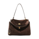 Cynthia - Sac à main bi matière daim