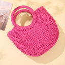 Angela – Sac en paille demi-lune