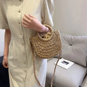 Angela – Sac en paille demi-lune