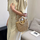 Angela – Sac en paille demi-lune
