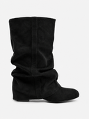 Emilia - Bottes en suède tombantes - Noir