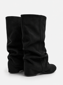 Emilia - Bottes en suède tombantes - Noir