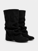 Emilia - Bottes en suède tombantes - Noir