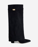 Lavista - Bottes en daim mi-cuisses - Noir