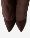 Lavista - Bottes en daim mi-cuisses - Marron foncé