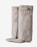 Lavista - Bottes en daim mi-cuisses - Taupe