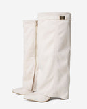Lavista - Bottes en daim mi-cuisses - Crème